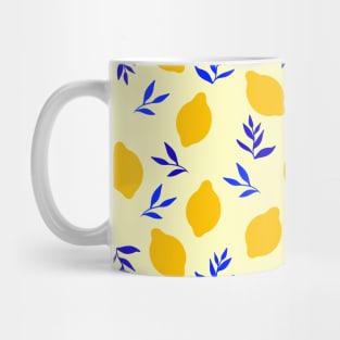 Yellow lemon pattern Mug